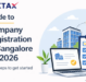 Registration of companies in Bangalore: Cost and procedure guide 2026.