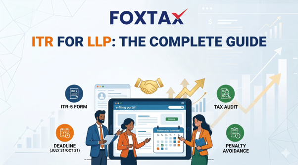 LLP-income-tax-return-filing-in-India-with-Chartered-Accountant-reviewing-ITR-5-documents-and-tax-compliance-requirements-for-LLPs