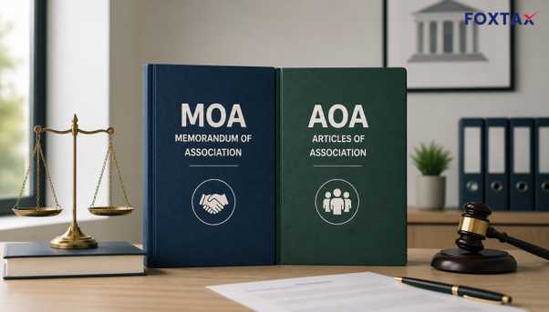 Conceptual hero image illustrating the importance of MOA and AOA in company registration